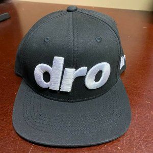 Dro Mens Black White Panel 3D Embroidered Logo Casual Snapback Cap Size One Size